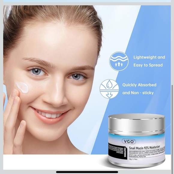 NWT VGO Snail Mucin 92% Moisturizer Daily Face Hydrating Gel Cream 1.76oz - Picture 1 of 8